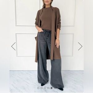 Splendid x @Cellajaneblog Sleek CoatiganEmpty Brown Size Small NWT